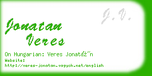 jonatan veres business card